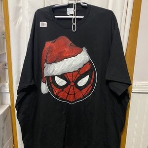 Marvel size 5xl black spiderman t-shirt christmas